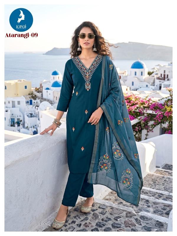 Kaya atrangi 3pcs blockprint kurtis wholesaler in jaipur